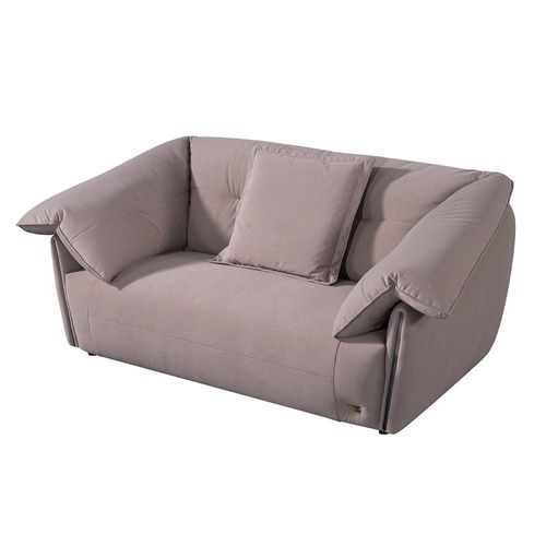 Brisbane 2-Seater Fabric Sofa - Taupe - With 5-Year Warranty